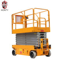 9.8m battery powered self-propelled scissor lift platform trolley